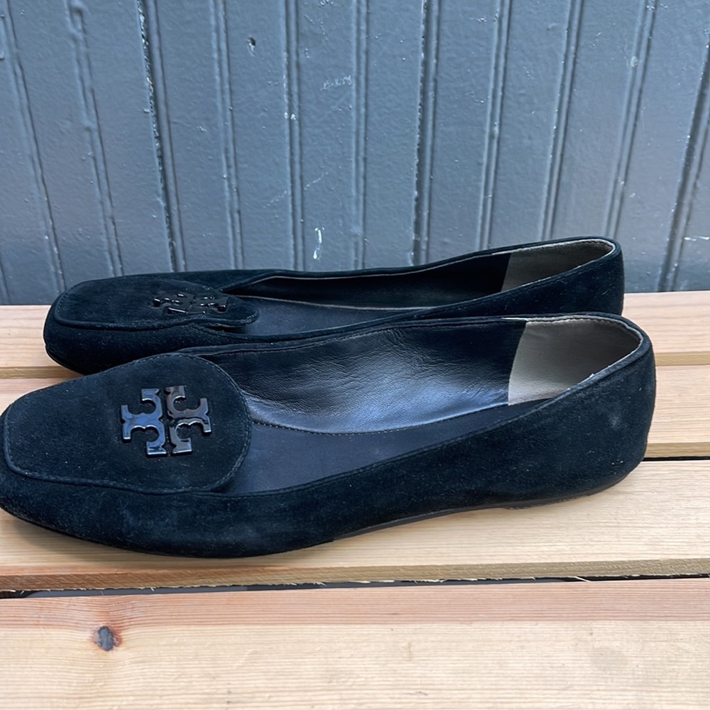 Tory Burch Black Velvet Loafer Flats
